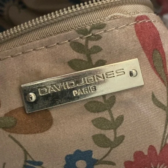 David Jones Basket Weave Brown Purse - Picture 5 of 10